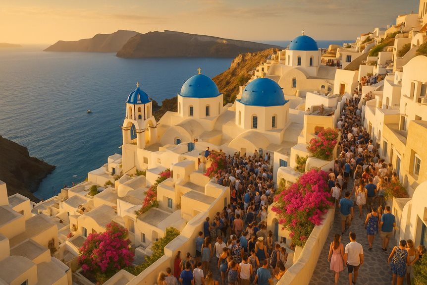 crowded santorini authentic experiences