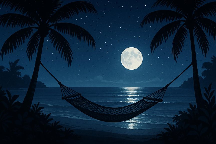 hammock under starry sky