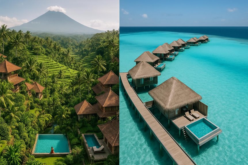 luxurious overwater and villa retreats